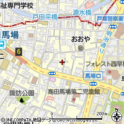 たんぽぽハウス　高田馬場店周辺の地図