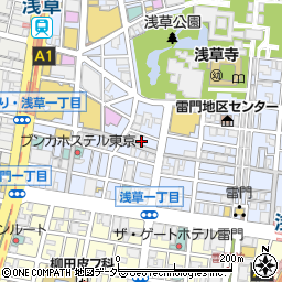 東京都台東区浅草1丁目28周辺の地図