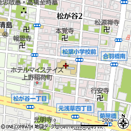 台東区社会福祉事業団松が谷児童館松葉こどもクラブ周辺の地図