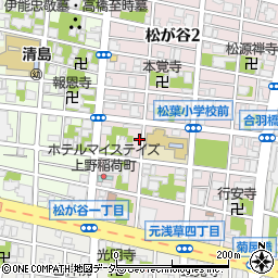 東京都台東区松が谷1丁目14-16周辺の地図