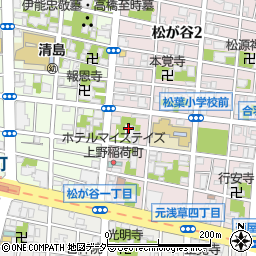 東京都台東区松が谷1丁目14周辺の地図