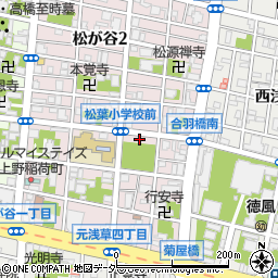 東京都台東区松が谷1丁目12-10周辺の地図