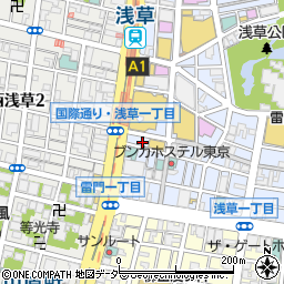 東京都台東区浅草1丁目24周辺の地図