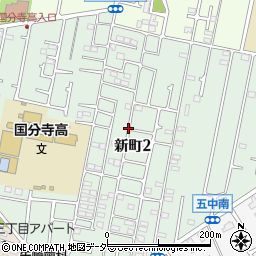 東京都国分寺市新町周辺の地図