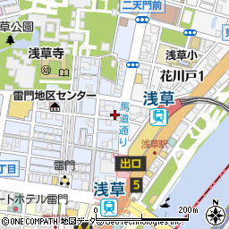 誠心堂漢方館・浅草雷門店周辺の地図