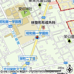 昭和第一学園前周辺の地図