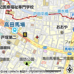 東京都新宿区高田馬場2丁目13周辺の地図
