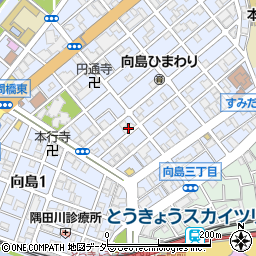 朝日信用金庫向島支店周辺の地図