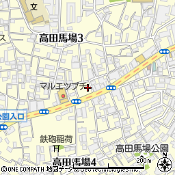 大地のうどん 東京馬場店周辺の地図