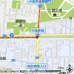 小金井橋周辺の地図
