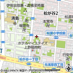 東京都台東区松が谷1丁目14-12周辺の地図