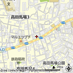 東京都新宿区高田馬場3丁目13周辺の地図