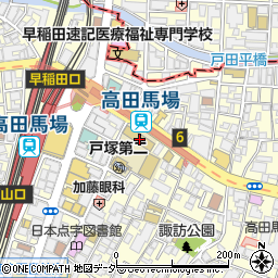 新宿区立戸塚第二小学校周辺の地図