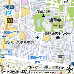 東京都台東区浅草1丁目39周辺の地図