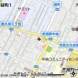 セブンイレブン武蔵野中央店周辺の地図