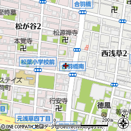 東京都台東区松が谷2丁目1周辺の地図