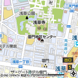 うなぎ和田平浅草店周辺の地図
