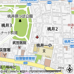 東京都杉並区桃井周辺の地図