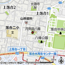 月見岡八幡神社周辺の地図