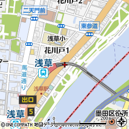 東京都台東区花川戸1丁目周辺の地図