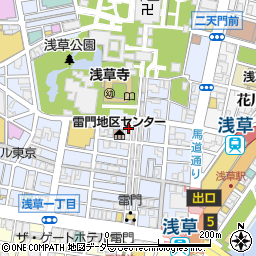 スパークル浅草店周辺の地図