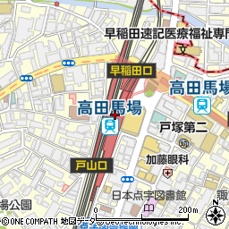 スターバックスコーヒー 西武高田馬場駅店周辺の地図