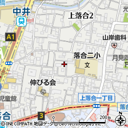 東京都新宿区上落合2丁目14周辺の地図
