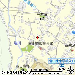 山梨県甲州市塩山千野3349-2周辺の地図