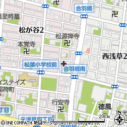 東京都台東区松が谷2丁目1-7周辺の地図