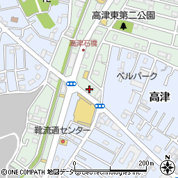 八千代　高津東・食堂周辺の地図