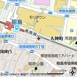 昭島駅南口立体自転車駐車場周辺の地図