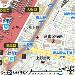 養老乃瀧 上野店周辺の地図