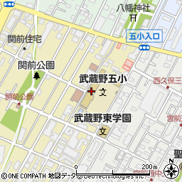 武蔵野市立第五小学校周辺の地図