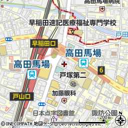 個室居酒屋 黒帯 高田馬場店周辺の地図