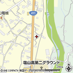 山梨県甲州市塩山千野347周辺の地図