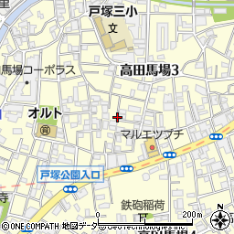 東京都新宿区高田馬場3丁目25周辺の地図