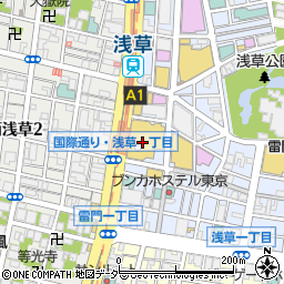 東京都台東区浅草1丁目25周辺の地図