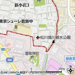 東京都葛飾区新小岩3丁目29-8周辺の地図