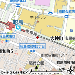 昭島駅　南口立体自転車等駐車場周辺の地図