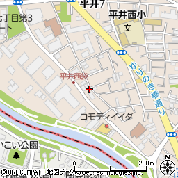 東京都江戸川区平井7丁目14周辺の地図