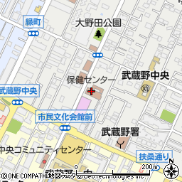 武蔵野市役所　保健センター健康課周辺の地図