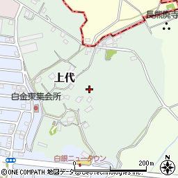 千葉県佐倉市上代周辺の地図