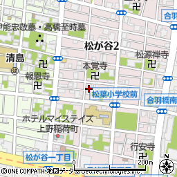 東京都台東区松が谷2丁目3-8周辺の地図