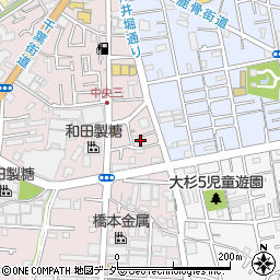 東京都江戸川区中央3丁目20周辺の地図