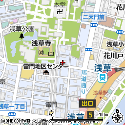 くるり浅草店周辺の地図