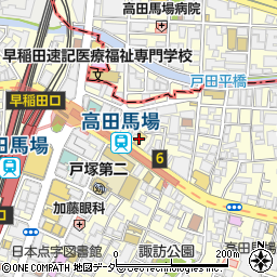 0秒レモンサワー 仙台ホルモン焼肉酒場 ときわ亭 高田馬場店周辺の地図