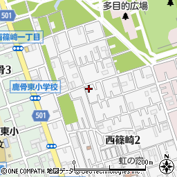東京都江戸川区西篠崎周辺の地図