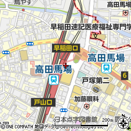 戸塚警察署高田馬場駅前交番周辺の地図