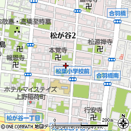 東京都台東区松が谷2丁目3-12周辺の地図