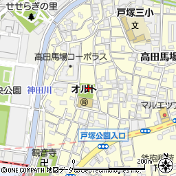 東京都新宿区高田馬場3丁目40周辺の地図